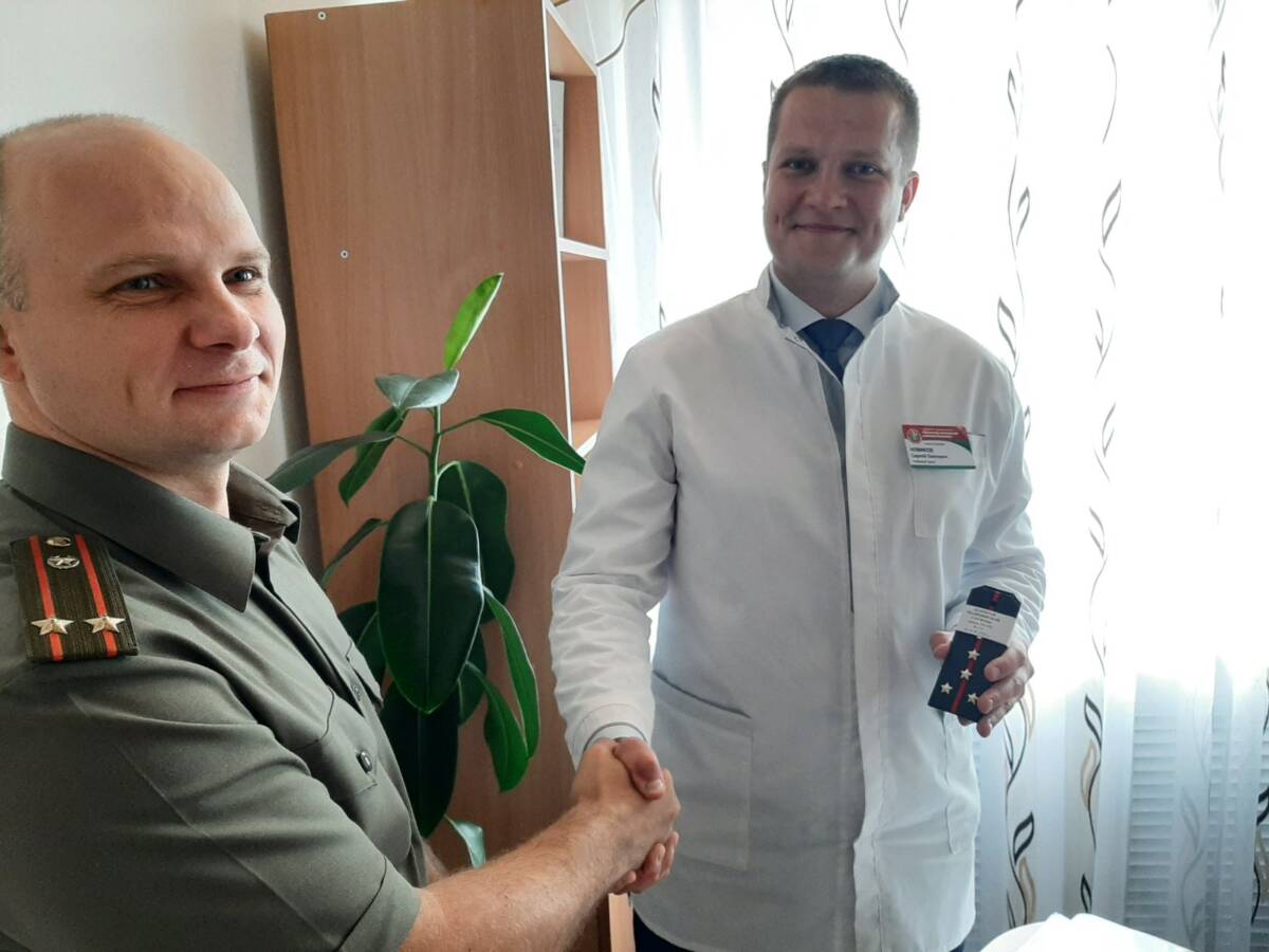Очередное воинское звание присвоено главному врачу Шкловской ЦРБ