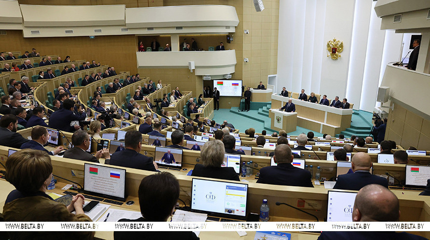 “Процесс нужно сделать необратимым”. Лукашенко в Совете Федерации выступил на тему союзного строительства с Россией