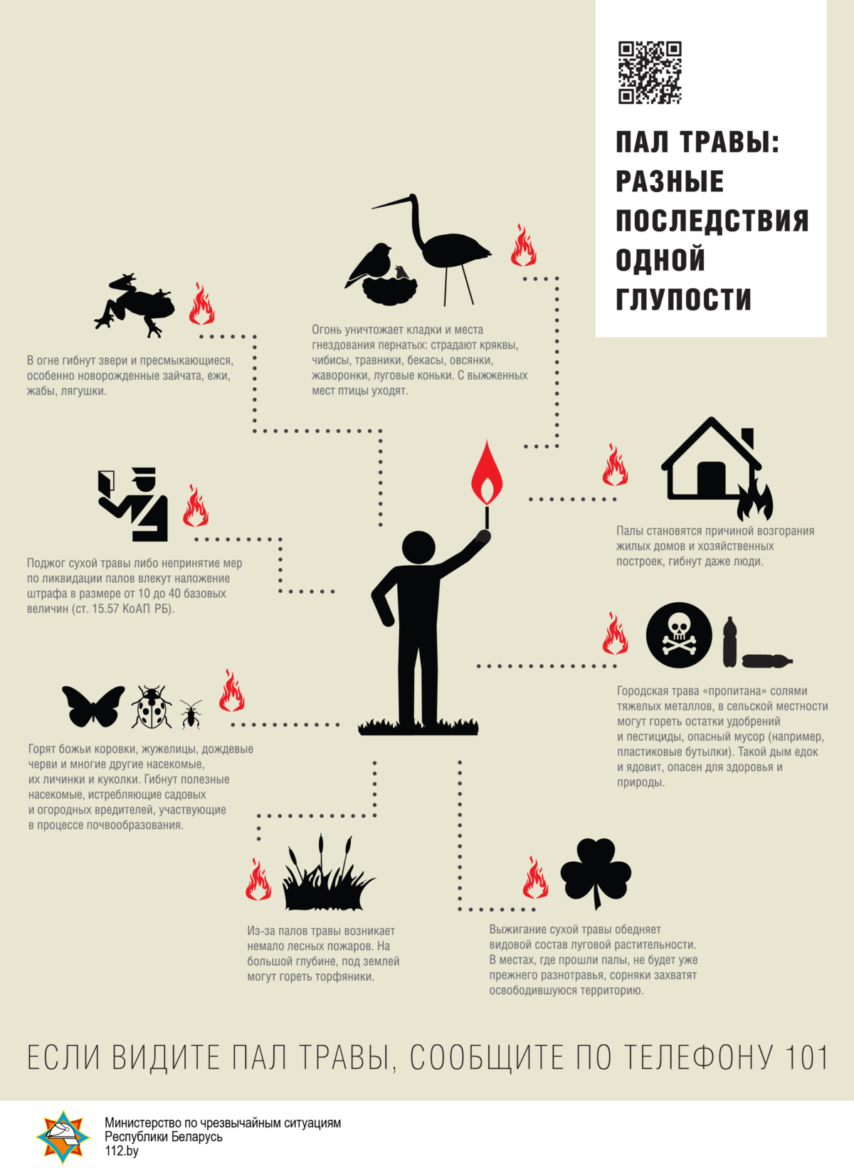 Шкловский РОЧС напоминает об опасности палов травы