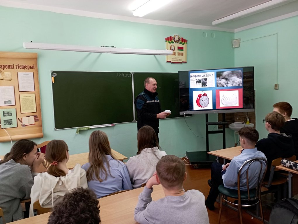 Профилактическое мероприятие проведено Шкловским РОЧС в Старосельской средней школе