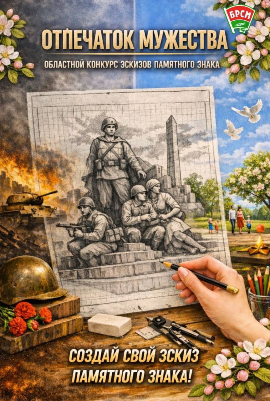 В Могилевской области стартует конкурс эскизов «Отпечаток мужества»