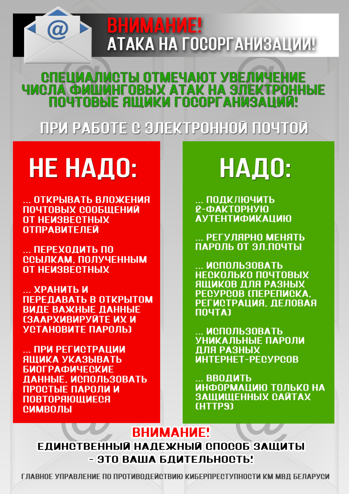Внимание! Учащаются фишинговые атаки на госорганизации!