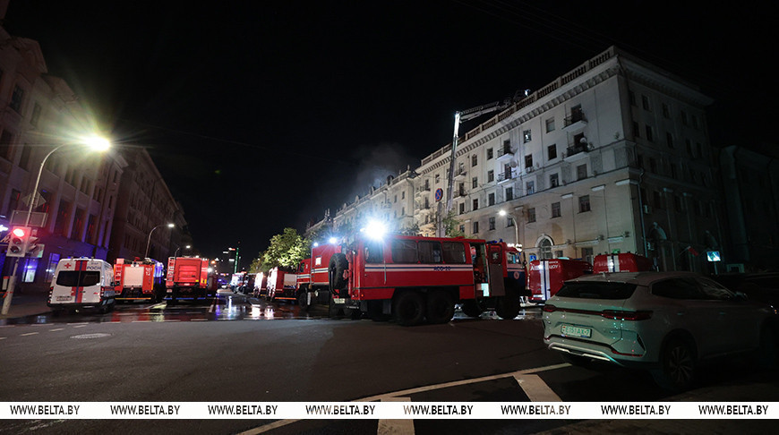 МЧС: пожар на ул.Ленина в Минске ликвидирован, никто не пострадал