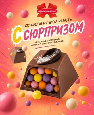 Новинка от «Коммунарки»: конфеты ручной работы «С сюрпризом»